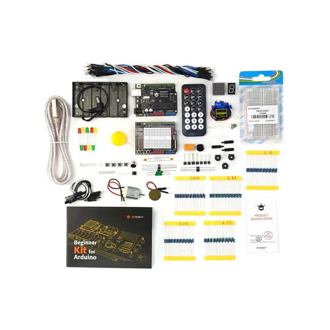Advanced Arduino Starter Kit With 30 Projects And 190 Plus Components For Adults And Makers Includes Servo Motor IR Remote LED Matrix And IoT Ready Uno R3 Electronics Kit, components displayed