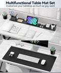 Six In One Magnetic Desk Pad With DIY Modular Storage, tablet stand, pen holder, and cable management on desk