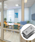 2 Pack Heavy Duty Stainless Steel Glass Door Hinges Adjustable Thickness for Cabinets Display Cases and Wine Cabinets