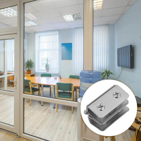 Heavy Duty Stainless Steel Glass Door Hinges 2 Pack For Display Cabinets And Kitchen Cabinets Adjustable Durable Modern Hardware For Glass Doors By Mikikit shown with office glass doors
