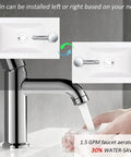 Compact 16 Inch Wall Mounted Bath Vanity With Sink Combo White Cabinet Set Chrome Faucet Pop Up Drain U Shape Drain