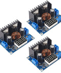 Three Pack 8A Step Down Buck Converter Voltage Regulator Module With Digital PWM LED Display, Adjustable Input 4 To 40V And Output 1.25 To 36V