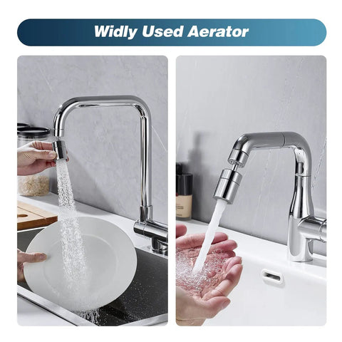 Slick 360 Degree Swivel Faucet Aerator With Dual Mode Water Saving Sprayer Head And Heavy Duty Chrome Brass Nozzle For Quick Universal Kitchen Or Bathroom Fixture Swap You Will Dig
