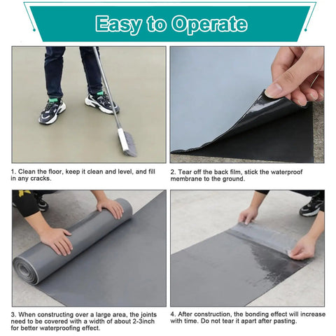 Step-by-step instruction for Ridiculously Durable Peel And Stick Waterproof Roofing Roll 39 X 32 Foot Self Adhesive Polyethylene leak barrier installation.