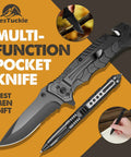 Multi-function pocket knife and pen from Dope 25 Piece Survival Kit For Men Dads Camping Essentials Gear And Outdoor Survival Tools Gift For Him Valentines Christmas Stocking Stuffers And Gift Ideas