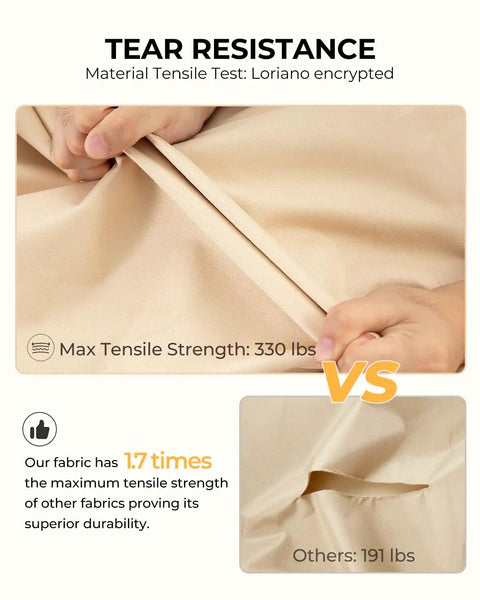 Testing tear resistance of 4 Piece Patio Furniture Cover Set Waterproof Outdoor Covers for ultimate durability.