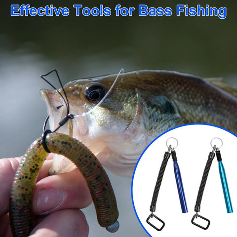 Dual Wacky Rig Tool Set With 320 Elastic O Rings and Wacky Worm Rig Kit in action with bass fishing tools