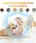 Child and dog protected by 5 Layer HEPA Cloth Vacuum Bag Replacement For Canister Vacuums from debris indoors