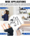 Heavy Duty Toggle Bolts Set For Drywall And Ceilings, 100 Pcs Hollow Wall Anchors With 1/8, 3/16, 1/4 Inch Sizes, Screws, Washers, And Wing Nuts For Hanging Decor And Medium To Heavy Fixtures. Toggle bolts kit for drywall, ceilings, and shelves