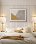 Gold 29 Inch Table Lamps Set of 2 for Living Room beside bed with modern decor and abstract art