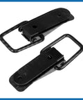 Universal Car Bumper Security Hook Locks Quick Release Clips For Trunk Bumpers And Fenders Carbon Fiber Pattern 105x33mm