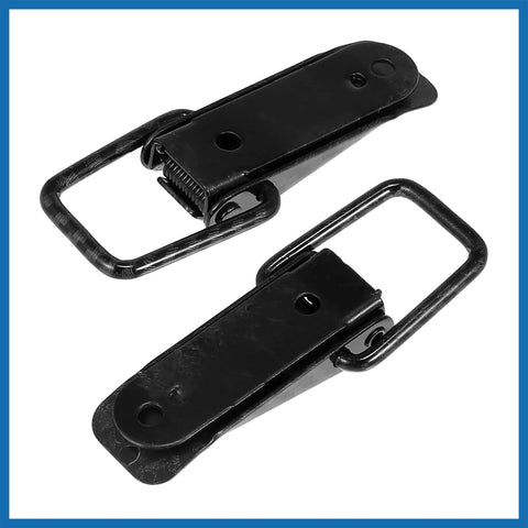 Universal Car Bumper Security Hook Locks Quick Release Clips For Trunk Bumpers And Fenders Carbon Fiber Pattern 105x33mm