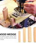 Router working on wood block next to 500 Piece Round Fluted Wood Dowel Pins With Beveled Ends For Furniture Making And Woodworking Projects Wooden Shaft Connectors Assortment Kit For DIY Furniture And Cabinetry
