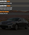Front view of a sedan compatible with Lexus ES350, Toyota Avalon and Camry fuel pump assembly with sending unit SP9036M SP9161M