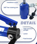Detailed view of Hydraulic Knockout Punch Kit For Electrical Conduit showing installation screw and 360° rotating joint, 8 Ton KO Tool Set