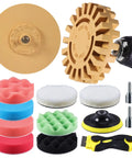 Pro Grade Eraser Wheel Decal Remover Kit For Cars And RVs, 13 Piece Auto Sticker Removal Tool Set with drill attachment