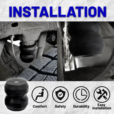 Gmrck15s Rear Suspension Bump Stop Kit installation on Silverado 1500 showing rubber helper spring reinforcement, 2WD 4WD trucks