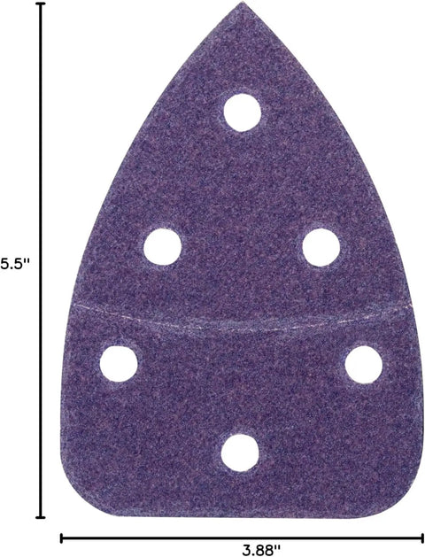 Top Shelf Heavy Duty Detail Sanding Sheets 80 Grit 5 Pack Ultra Durable fine grit sanding paper, purple, 5.5 x 3.88 inches.
