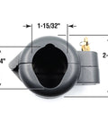 Doorknob Lock-Out Device With Key Blocks Access To The Keyhole On Round Knobs Up To Two And Seven Eighths Inches, dimensions shown