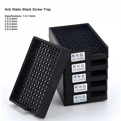 Anti Static Black Screw Tray for Fully Automatic Screw Feeder With Six Slick Vibration Trays Pro Plug And Play Electric Counter.