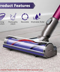 Quick Release Motorhead Cleaner for V6 and SV Series Cordless Vacuum Cleaners, Replacement Roller Brush Head on carpet
