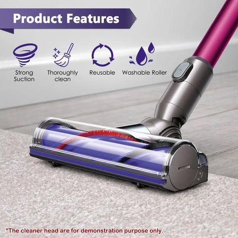 Quick Release Motorhead Cleaner for V6 and SV Series Cordless Vacuum Cleaners, Replacement Roller Brush Head on carpet