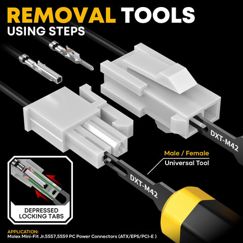 Pro Grade Dope Crimp Tool Kit For Mini-Fit Jr Connectors With 22 Pin Range 4.2mm Molex 18-26 AWG Wire Removal Tools