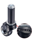 Heavy Duty Swivel Expanding Stem Casters With 1.5 Inch PVC Wheels For Kitchen Prep Tables close-up image of caster showing black PVC wheel and mount.