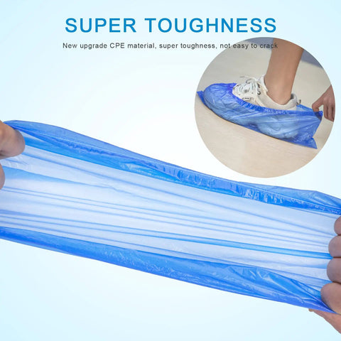 Disposable Shoe Covers Green 50 Count 25 Pairs Waterproof Non Slip Dust Proof Anti Static Tear Resistant With Anti Skid Surface