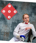 Two Pack Dual Sided Fencing Target For Home Use Sturdy Puncture Resistant Training Accessory Easy Wall Mount Installation and fencer