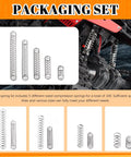150 Piece Compression Springs Set In 5 Sizes Featuring 0.5mm Wire And 6mm Outer Diameter With 10mm To 50mm Lengths Stainless Steel