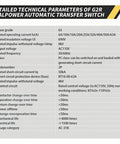 Technical specifications of Dual Auto Manual Transfer Switch For Home UPS Two Pole 63A 110V AC ATS Power Selector