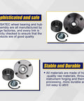 2 Pack Front Wheel Bearing And Hub Assembly For Ford Focus 2000 To 2011 Front Position With 4 Lug Bolts M12x1.5 Replacement Ready To Roll Durable OE Style Fit showing parts and descriptions