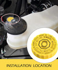 Installation of Brake Fluid Cap For Jeep Wrangler Cherokee Compass Pacifica And Chrysler 200 Master Cylinder Reservoir Cap Replacing OEM 68211910AB Heavy Duty Easy Fit on master cylinder