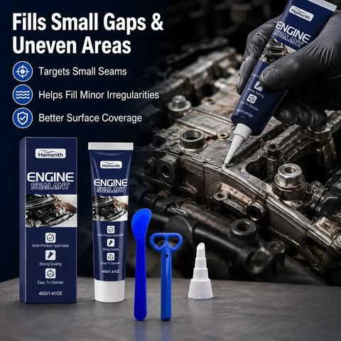 Top Tier Automotive Engine Sealant For Super High Temps Fixes Leaks Seals Gaskets And Fills Small Gaps On Multi Purpose Car Engine Parts And Joints with applicator tools