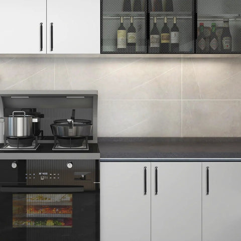 Six Pack 10 Inch Cabinet Pulls In Oil Rubbed Bronze, Zinc Alloy Drawer Handles For Kitchen Cabinets And Furniture shown in kitchen