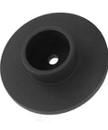 Black Beefy Bottle Jack Lift Pad High Strength 6 Ton Pad For Bottle Jacks Non Slip Saddle Pad shown from an angle