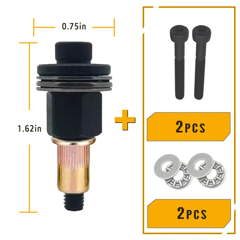 Image showing Heavy Duty Rivet Nut Tool Kit For Easy Installation Hand Riveter With Drill Bit And M6 Rivet Nuts, includes two screws and two gaskets, with dimensions labeled.