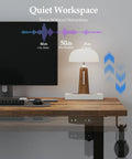 Electric Standing Desk 48 Inch Height Adjustable Sit Stand Desk For Home Office With Memory Presets, Rustic Brown Finish