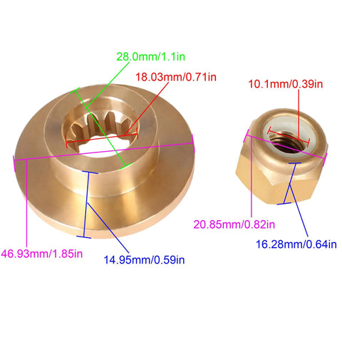 Thrust Washer And Prop Nut Kit For Mercury Outboard Motors 9.9HP To 25HP Durable Marine Grade Replacement Includes 858498.