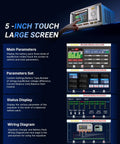 5-inch touch screen display features of Battery Balancer 15A 24S Passive Equalizer With Pulse Discharge And Charge