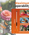 Long Reach Tree Pruner And Trimmer For High Branches And Fruit Picking 3.5 Foot Aluminum Extension Shears in use on rose bush