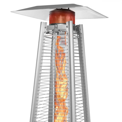 Heat Reflector Shield For Glass Tube Heater 4 Sided Pyramid Patio Heater Replacement Top Easy Install Eighteen And A Half Inches