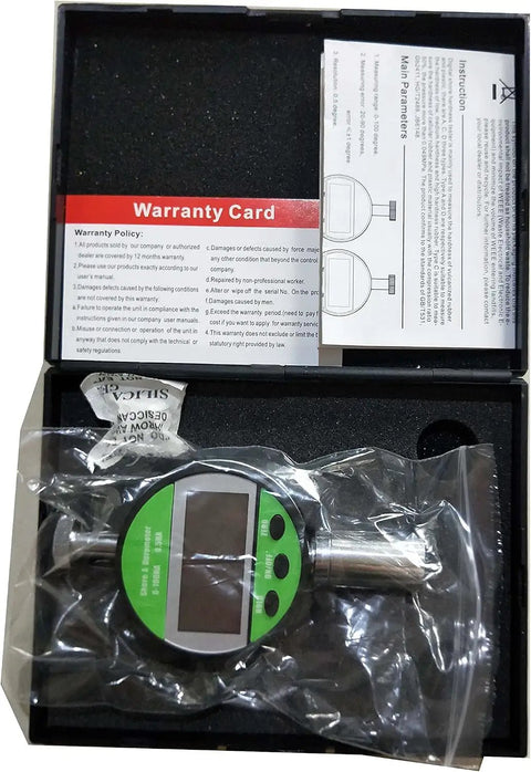 Hella Sharp Digital Shore A Durometer For Swift Rubber And Plastic Testing With Bright Display Panel in protective packaging.