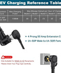 Heavy Duty 50 Amp RV And EV Extension Cord 15 Feet With Grip Handle 6/3+8/1 AWG Wire NEMA 14-50P To 14-50R Outdoor Rated