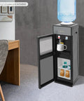 Top Loading Water Cooler Dispenser with Hot and Cold Water, Removable Drip Tray, LED Indicators, bottom storage, 5-gallon bottles.