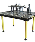 Badass Heavy Duty Modular Welding Table Built With Legit Cnc Machined Five Eighth Peg Holes And A Solid Two Inch Grid for workshops.
