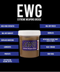 Extreme Weapons Grease EWG For Firearms, Synthetic Light Grease With Extreme Pressure, Pro Grade Shield Against Friction And Wear, 4 Oz Jar
