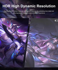 Split image showing HDR impact on gaming graphics with enhanced detail and color, demonstrating high dynamic resolution features.