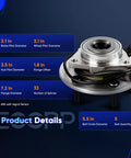 Front Wheel Hub Bearing Assembly For 2002 2006 Dodge Ram 1500 5 Lug With ABS Direct-Fit Drop-In Replacement OE Quality
